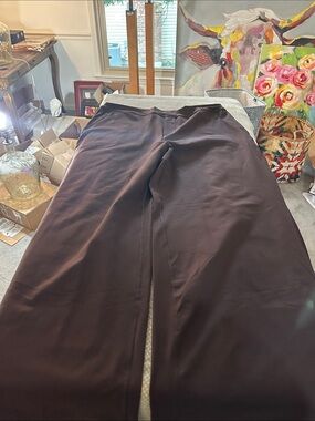 Wide-Leg Brown Women's Trousers